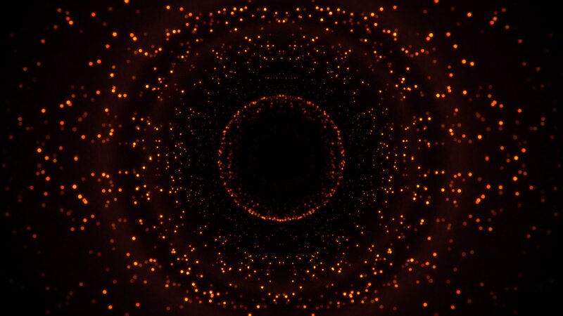 Glowing Particles in Tunnel