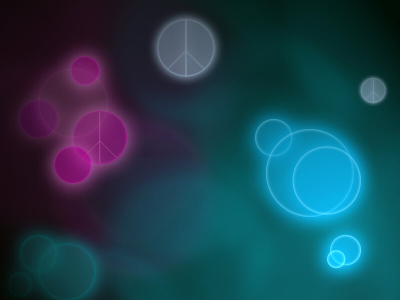 Glowing Peace Symbols
