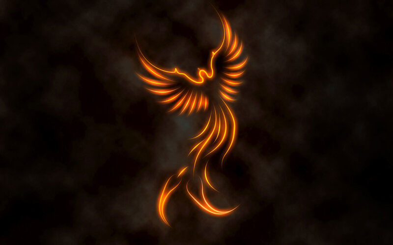 Glowing Phoenix Bird