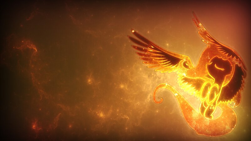 Glowing Phoenix Silhouette