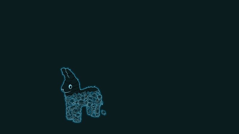 glowing piñata donkey