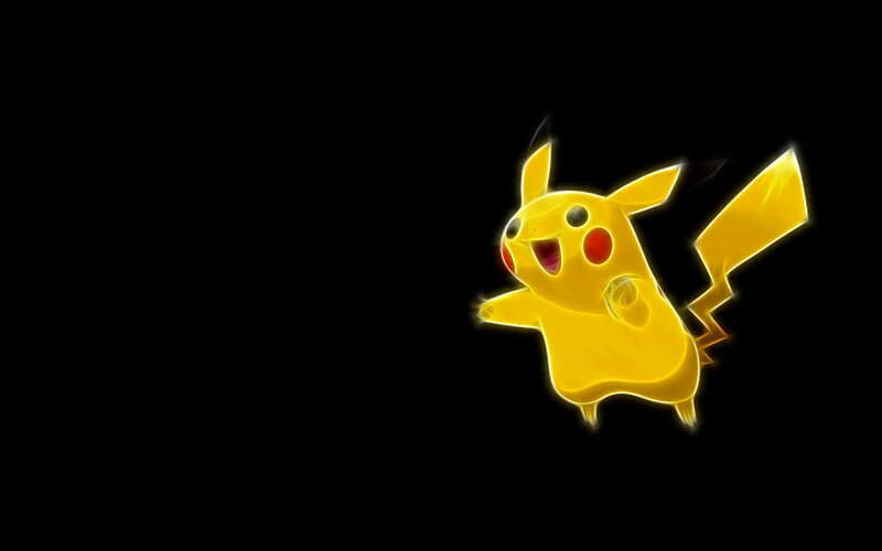 Glowing Pikachu Character — Yellow