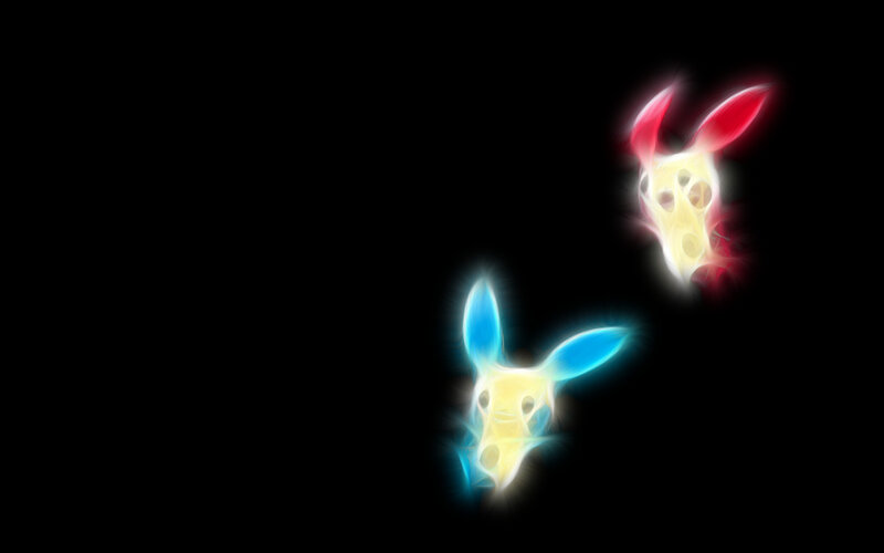 glowing pikachu heads