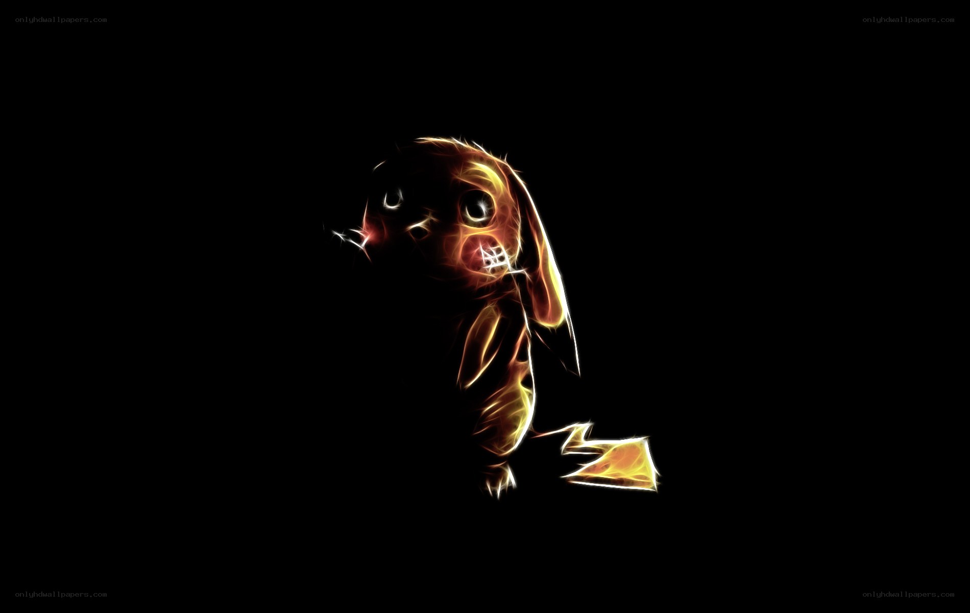 glowing pikachu illustration