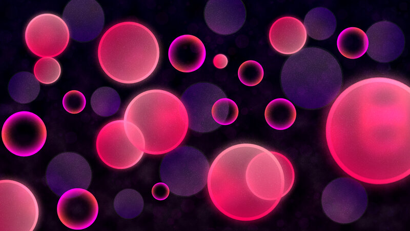 Glowing Pink and Purple Orbs