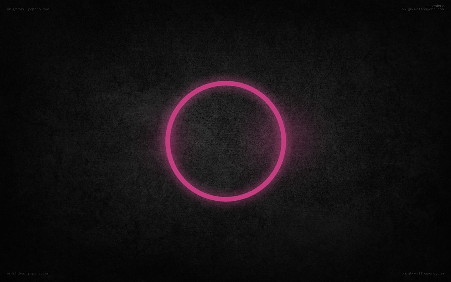 glowing pink circle on dark background