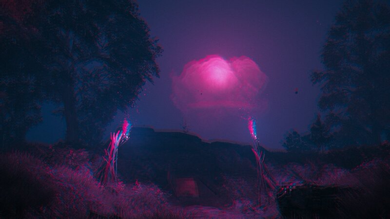 Glowing Pink Cloud