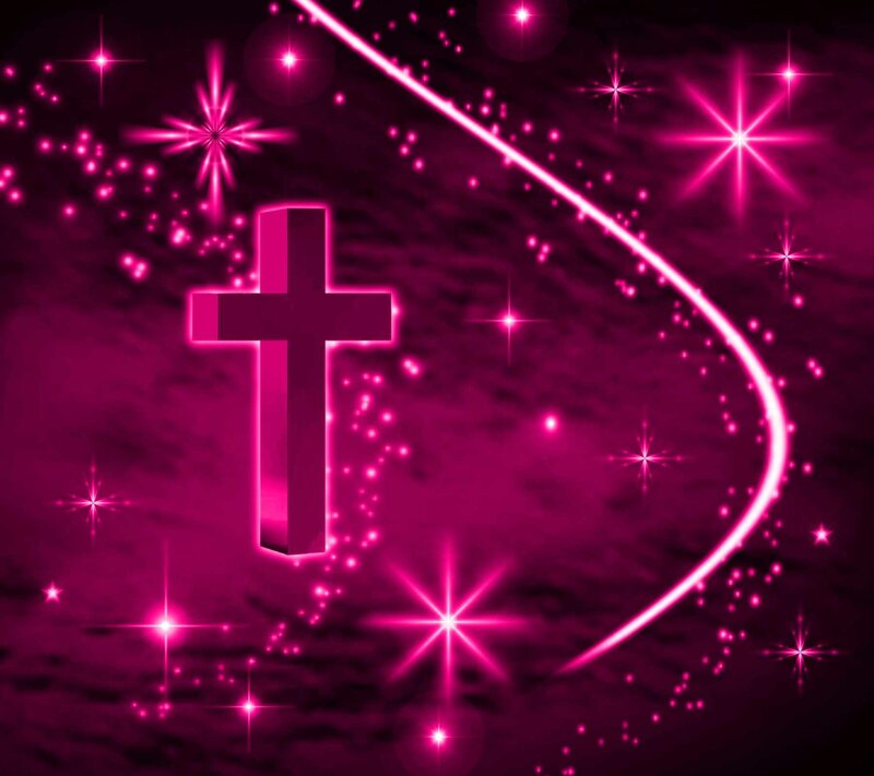 Glowing Pink Cross