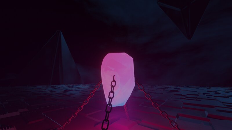 Glowing Pink Crystal — Dark