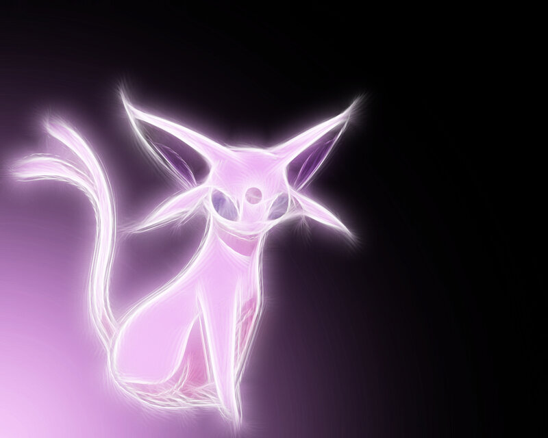 glowing pink espeon