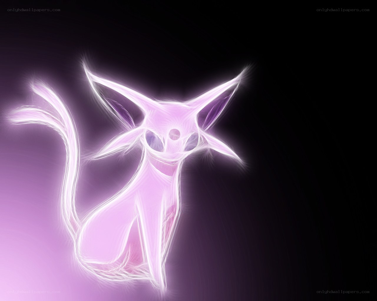 glowing pink espeon