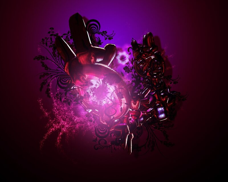 Glowing Pink Hand Sculpture