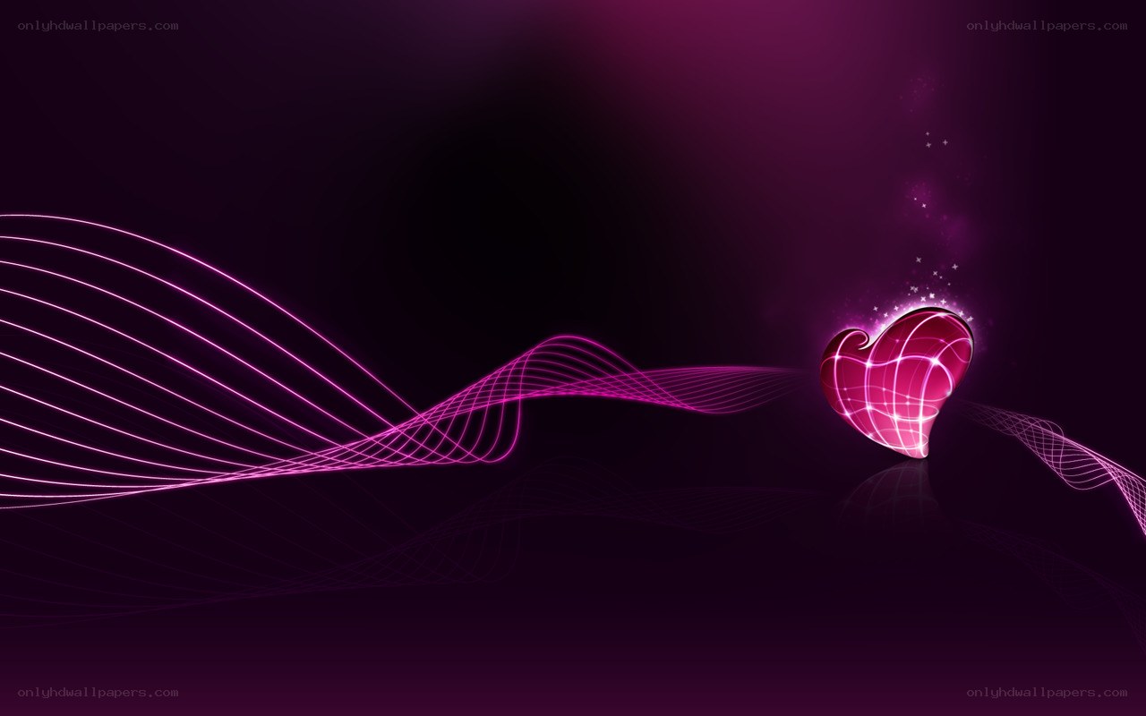 glowing pink heart animation