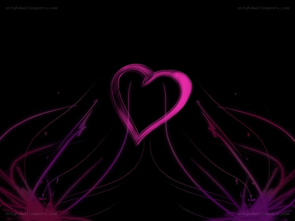 glowing pink heart design