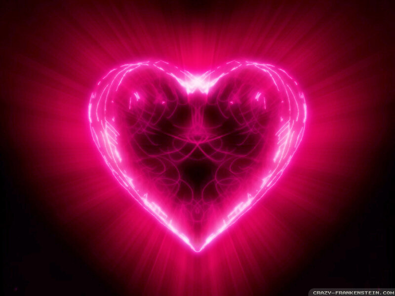 Glowing Pink Heart — Dramatic