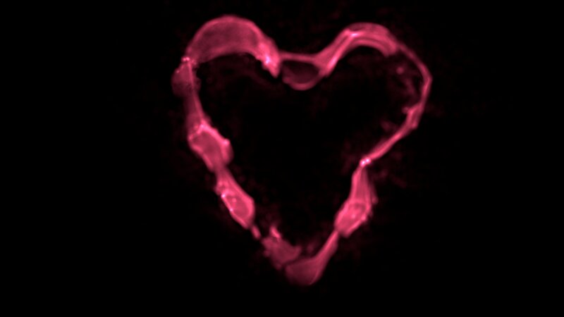 Glowing Pink Heart Shape — Mysterious