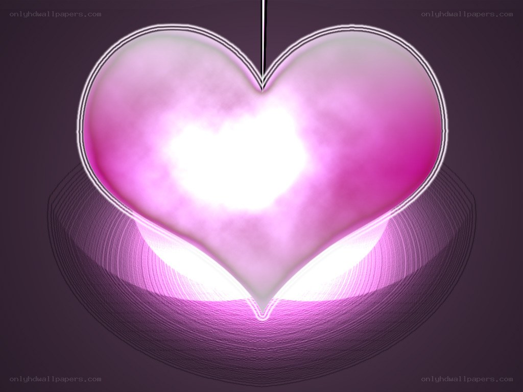 glowing pink heart symbol