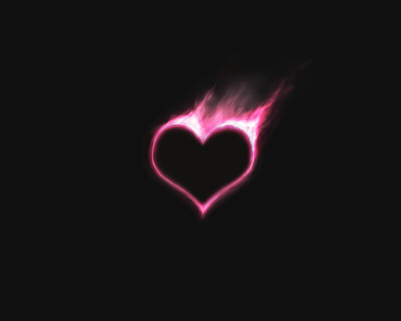 glowing pink heart
