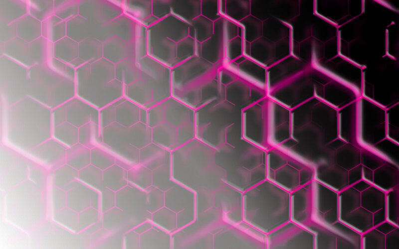 glowing pink hexagon pattern