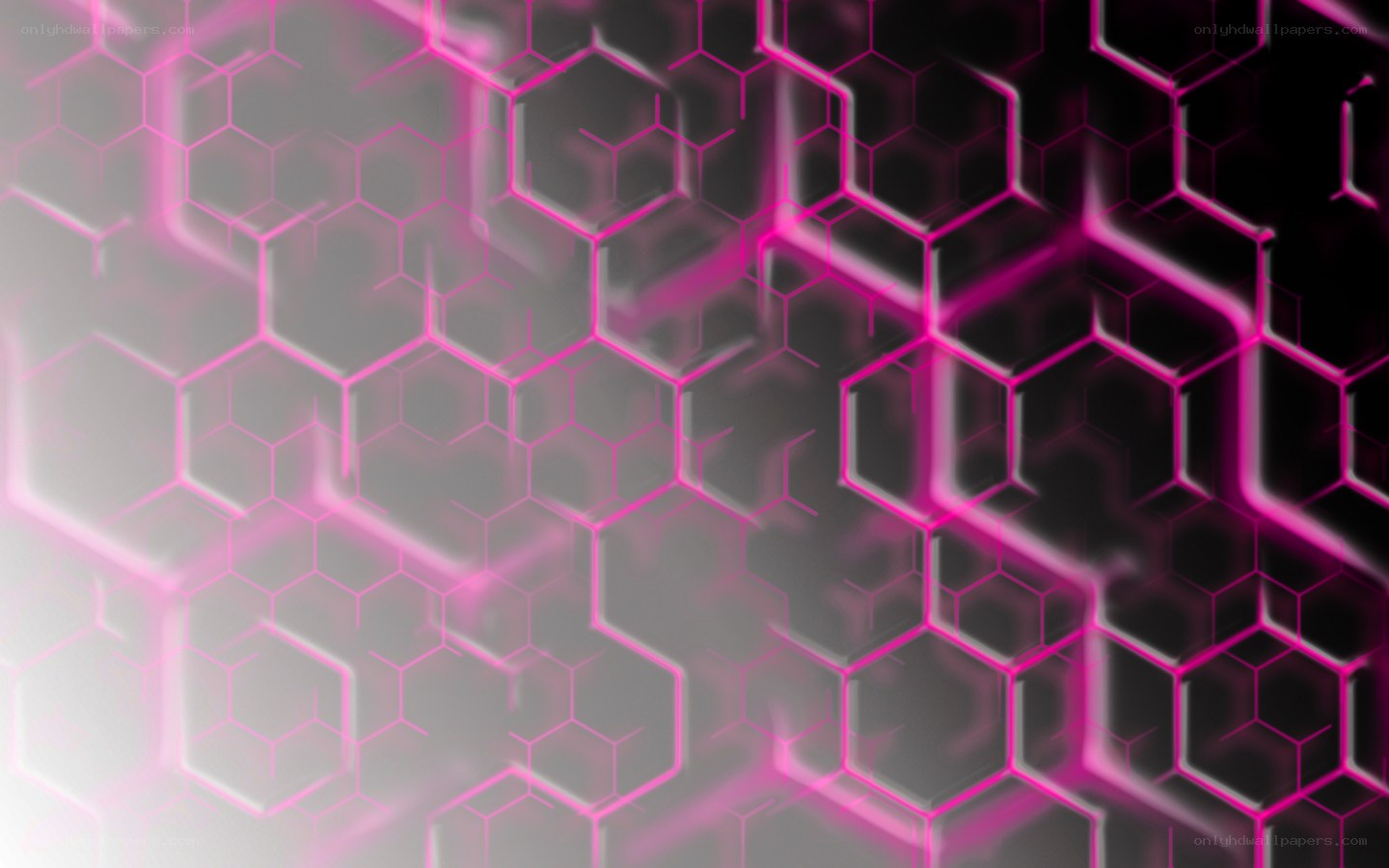 glowing pink hexagon pattern
