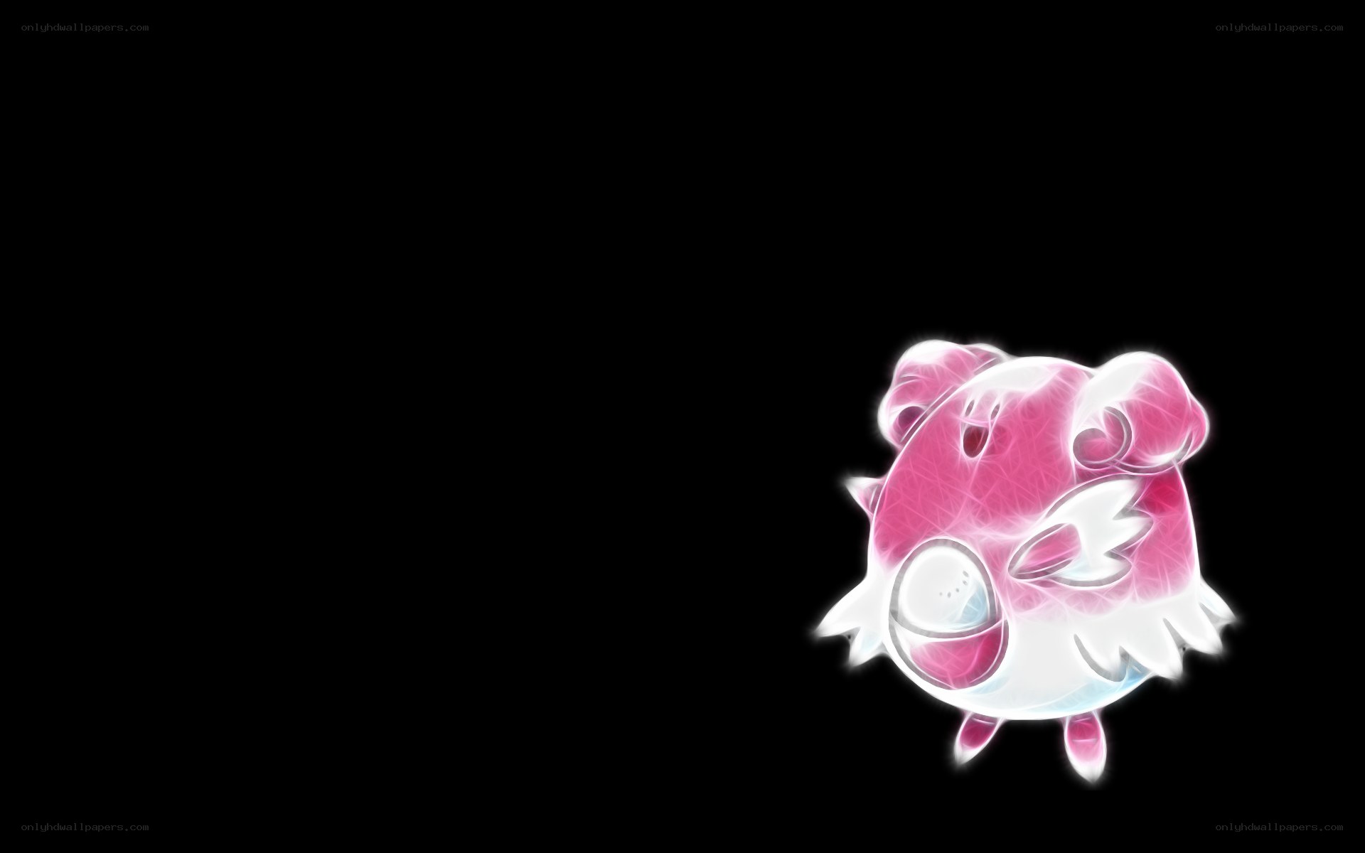 glowing pink Pokémon character