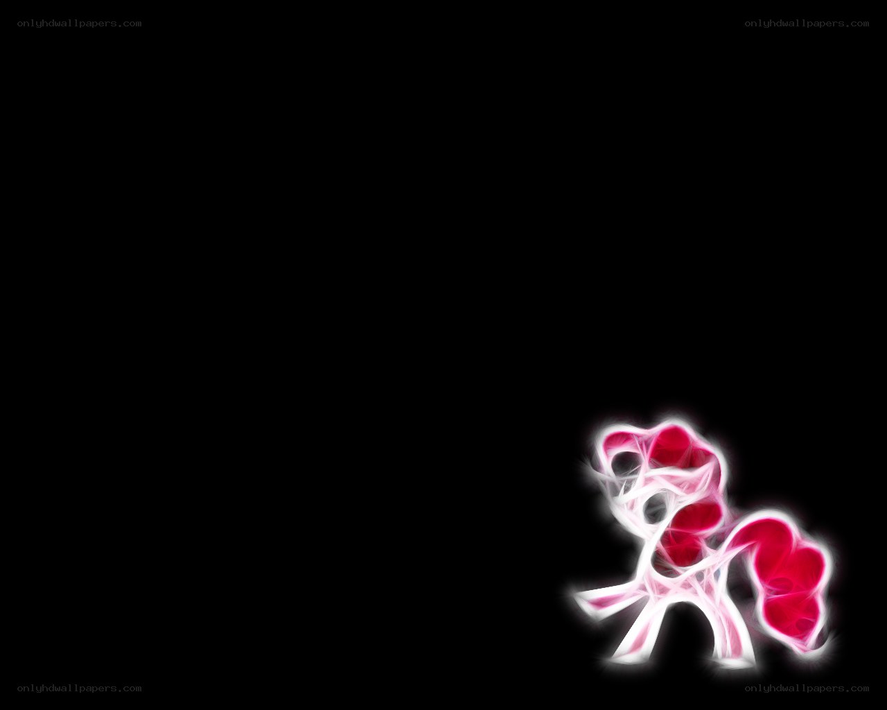 glowing pink pony figure