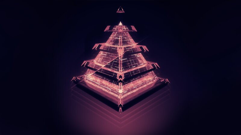 Glowing Pink Pyramid