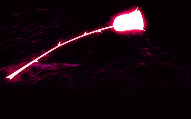 Glowing Pink Rose — Dramatic, Night