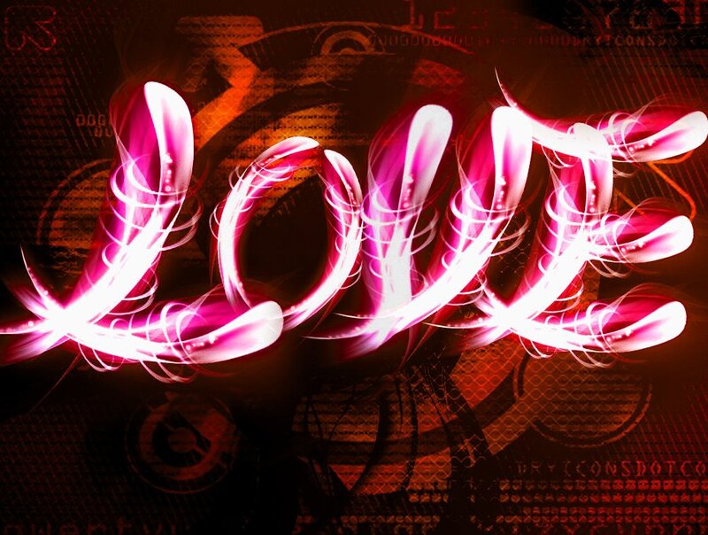 Glowing Pink Text