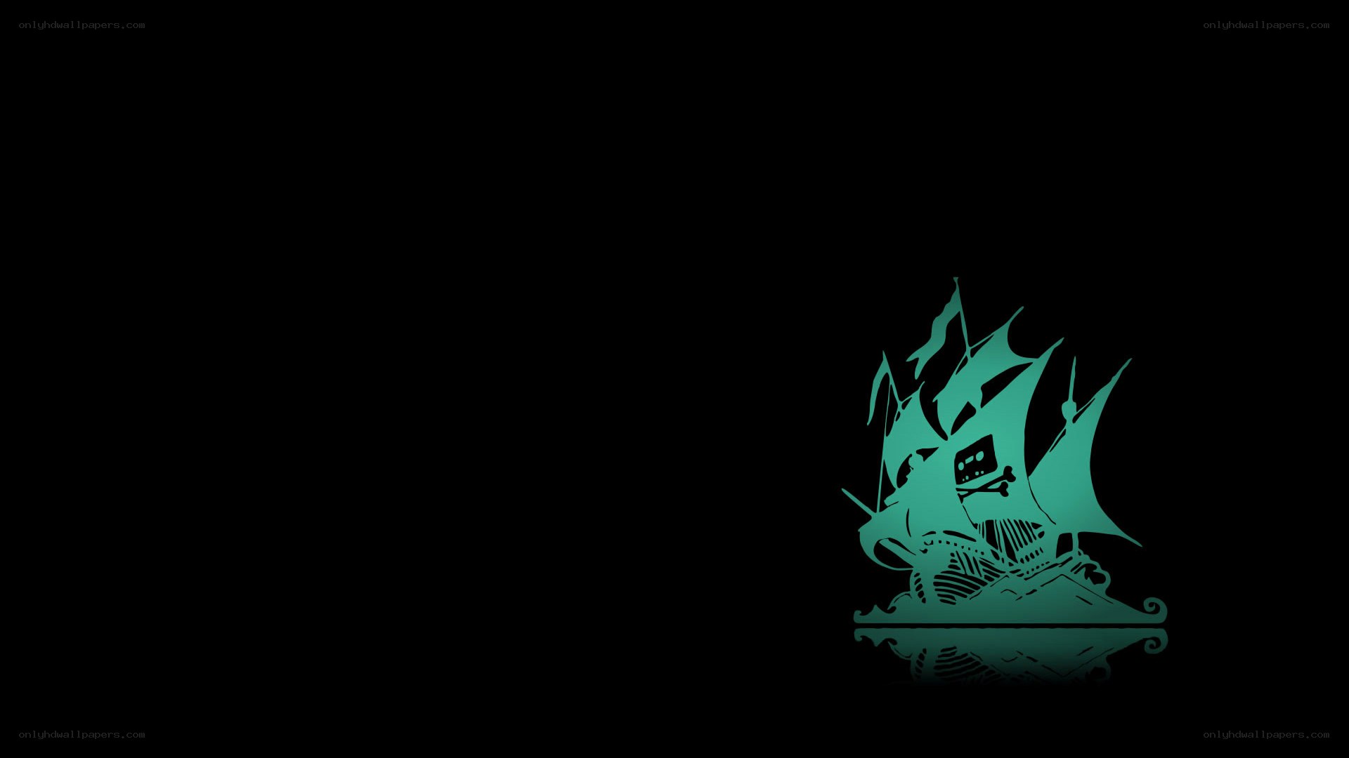 glowing pirate ship logo
