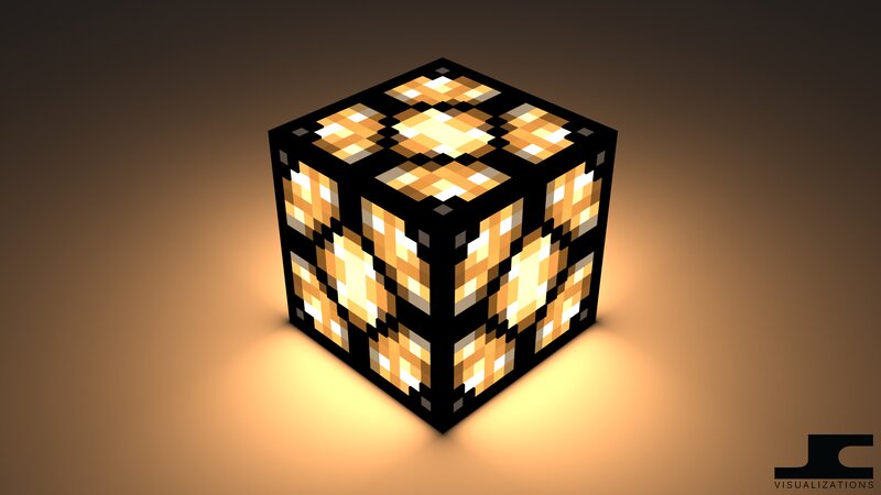 Glowing Pixel Cube — Black