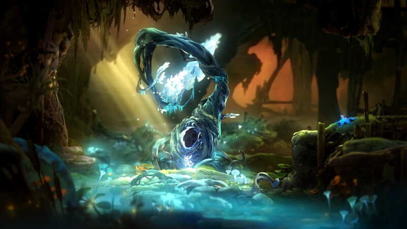 Glowing Plant Creature — Blue