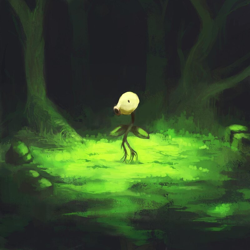 glowing plant creature