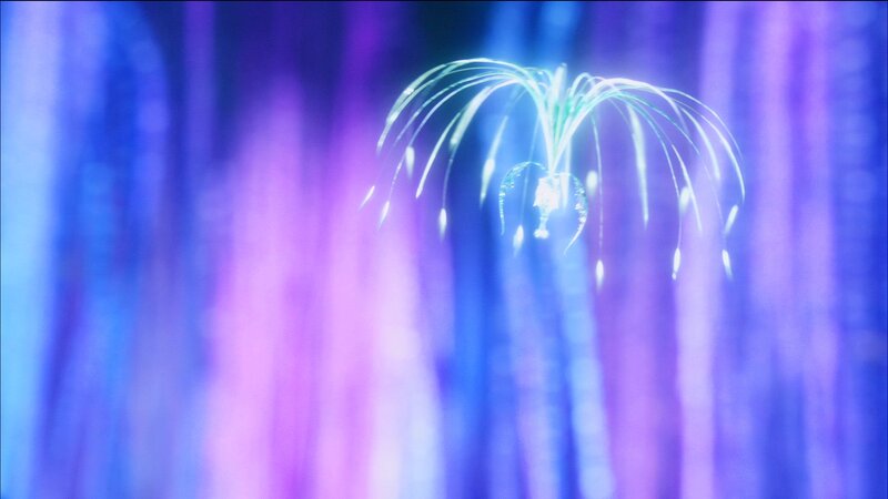 glowing plant in purple forest