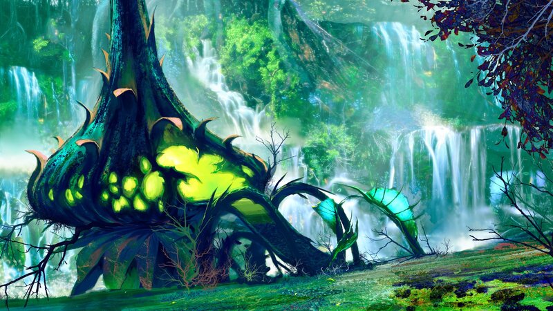 Glowing Plant Structure