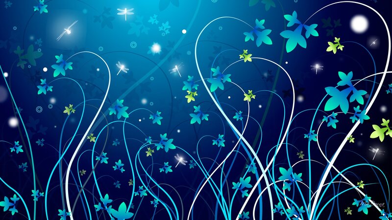 Glowing Plants and Fireflies