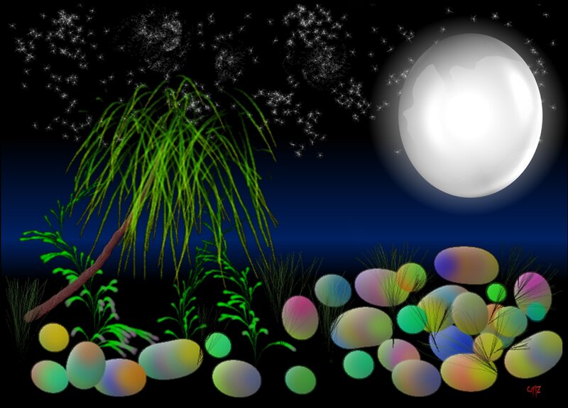 Glowing Plants and Stones
