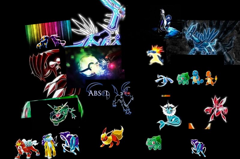 Glowing Pokémon Collage
