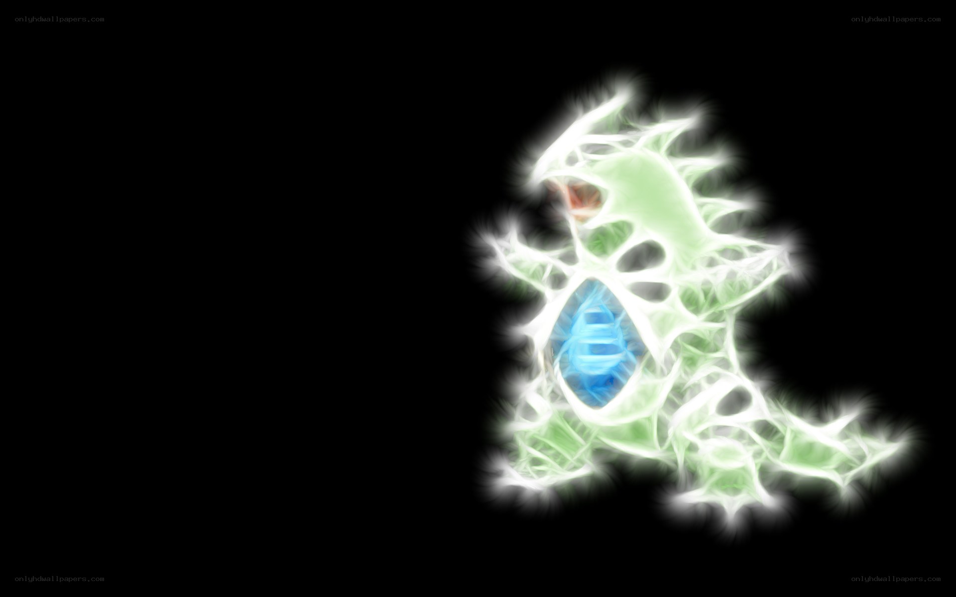 glowing pokémon on black