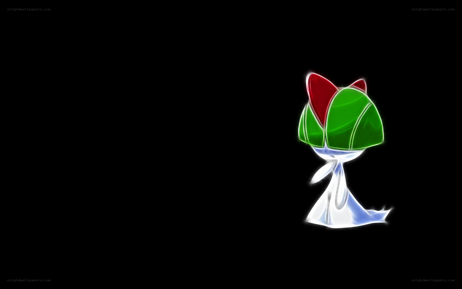 glowing pokémon on black
