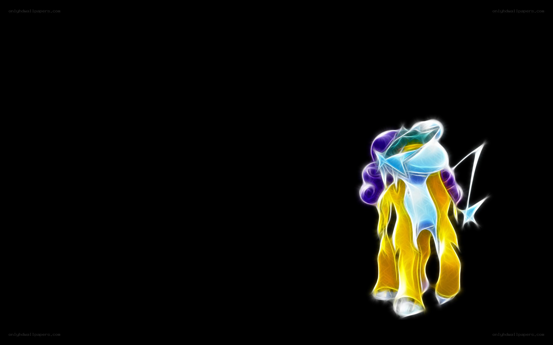 glowing pony character