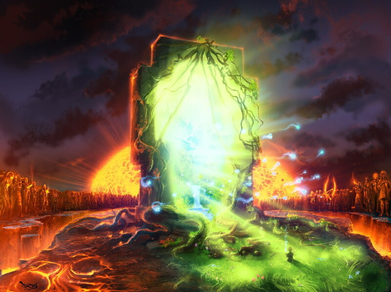 Glowing Portal in Landscape