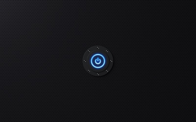 Glowing Power Button — Black