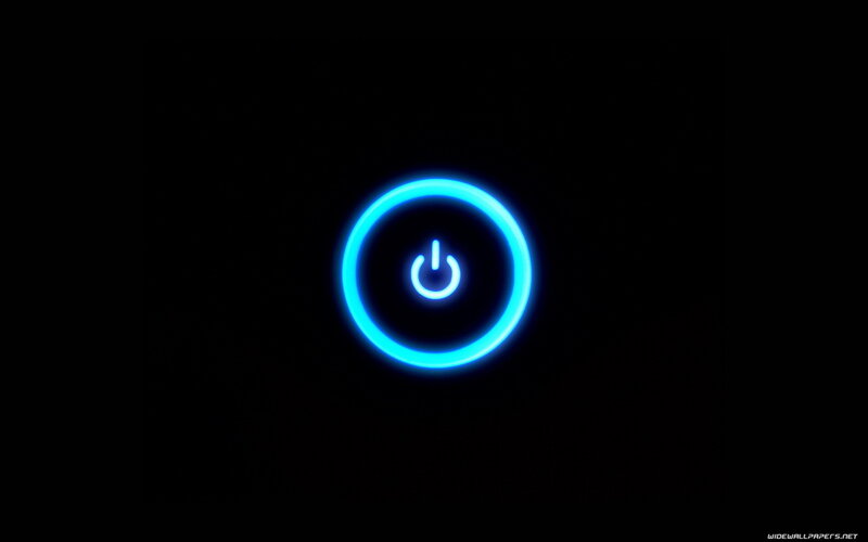 Glowing Power Button — Circle