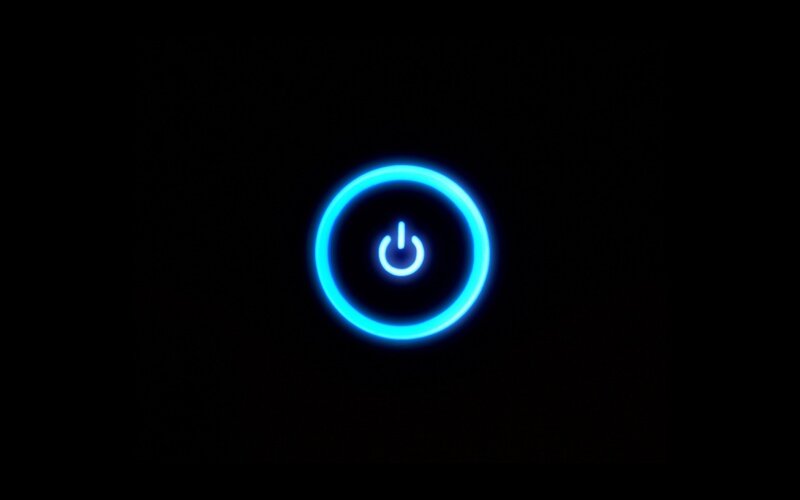 Glowing Power Button — Digital Art