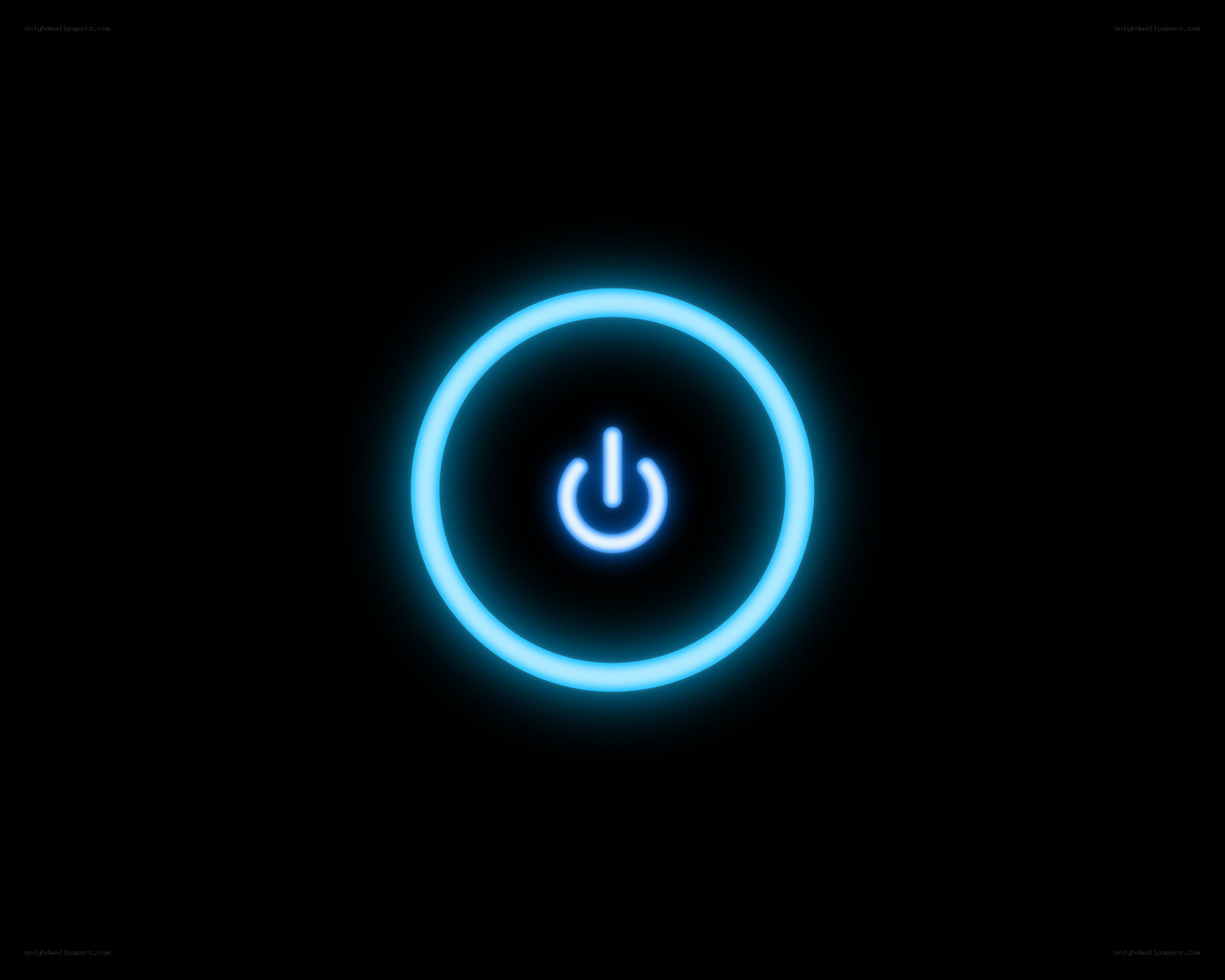glowing power button icon