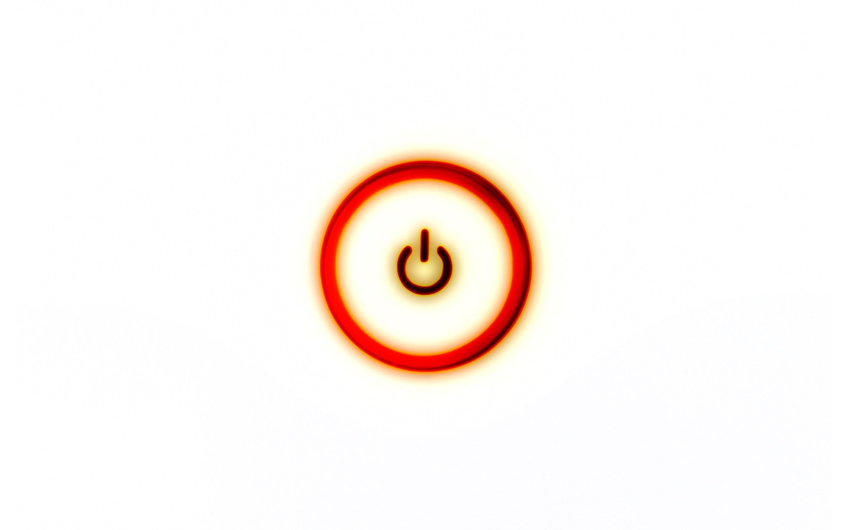 glowing power button icon