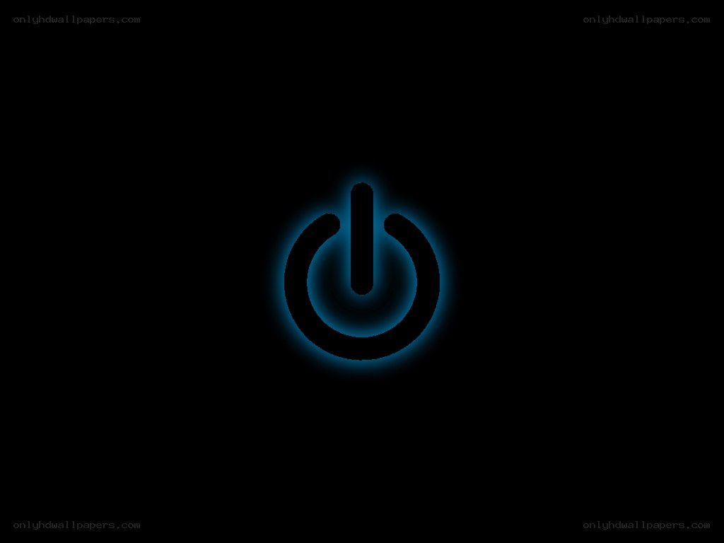 glowing power button icon