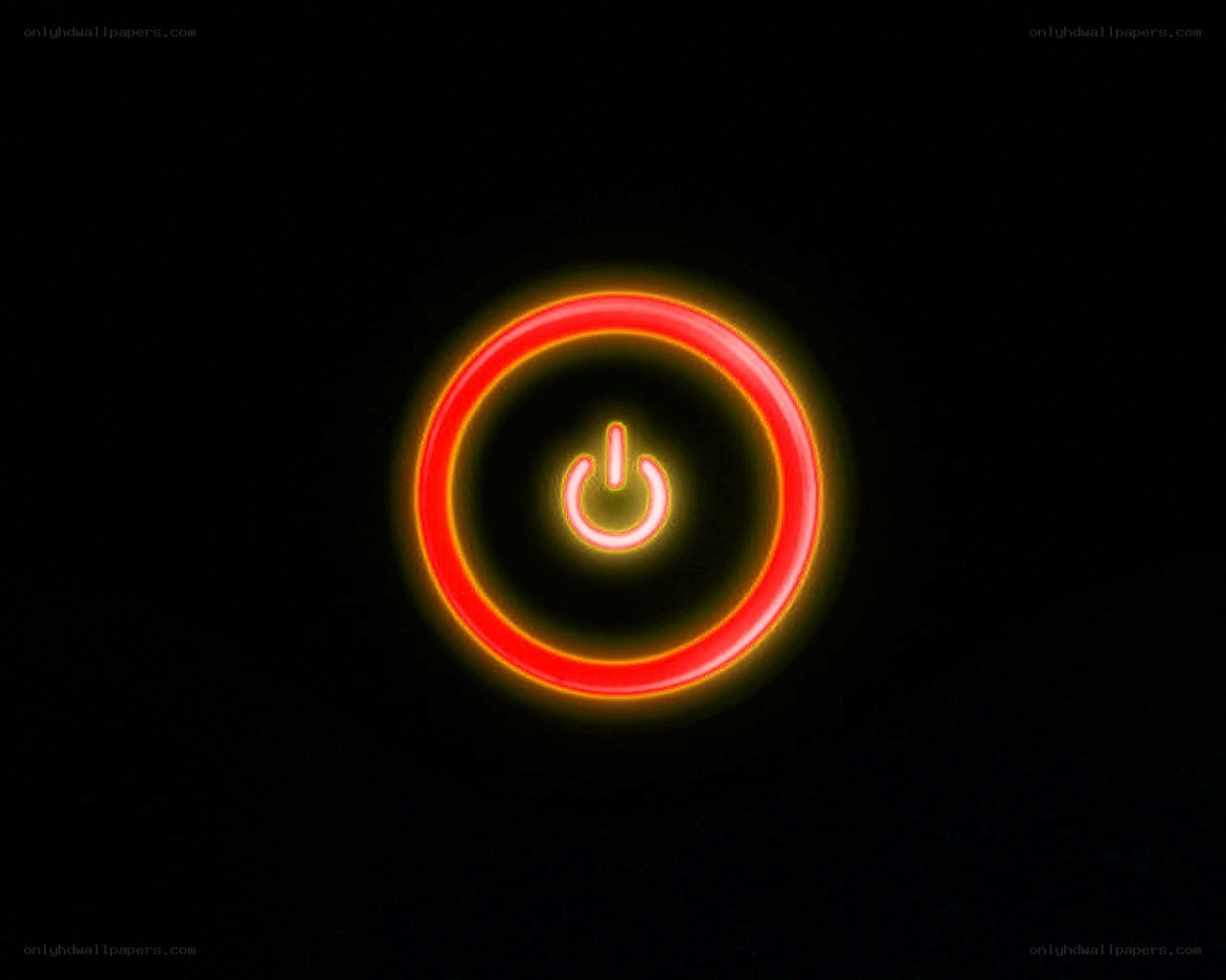 glowing power button icon
