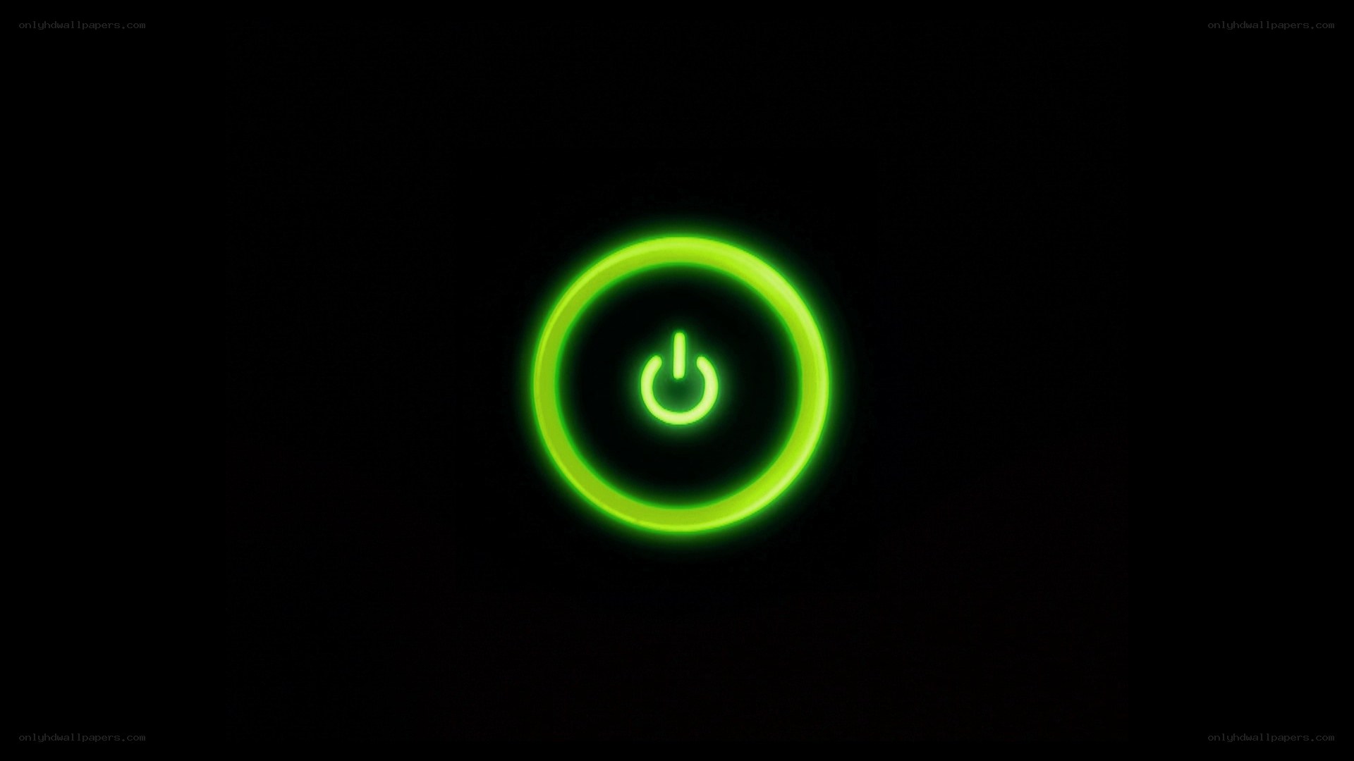 glowing power button icon